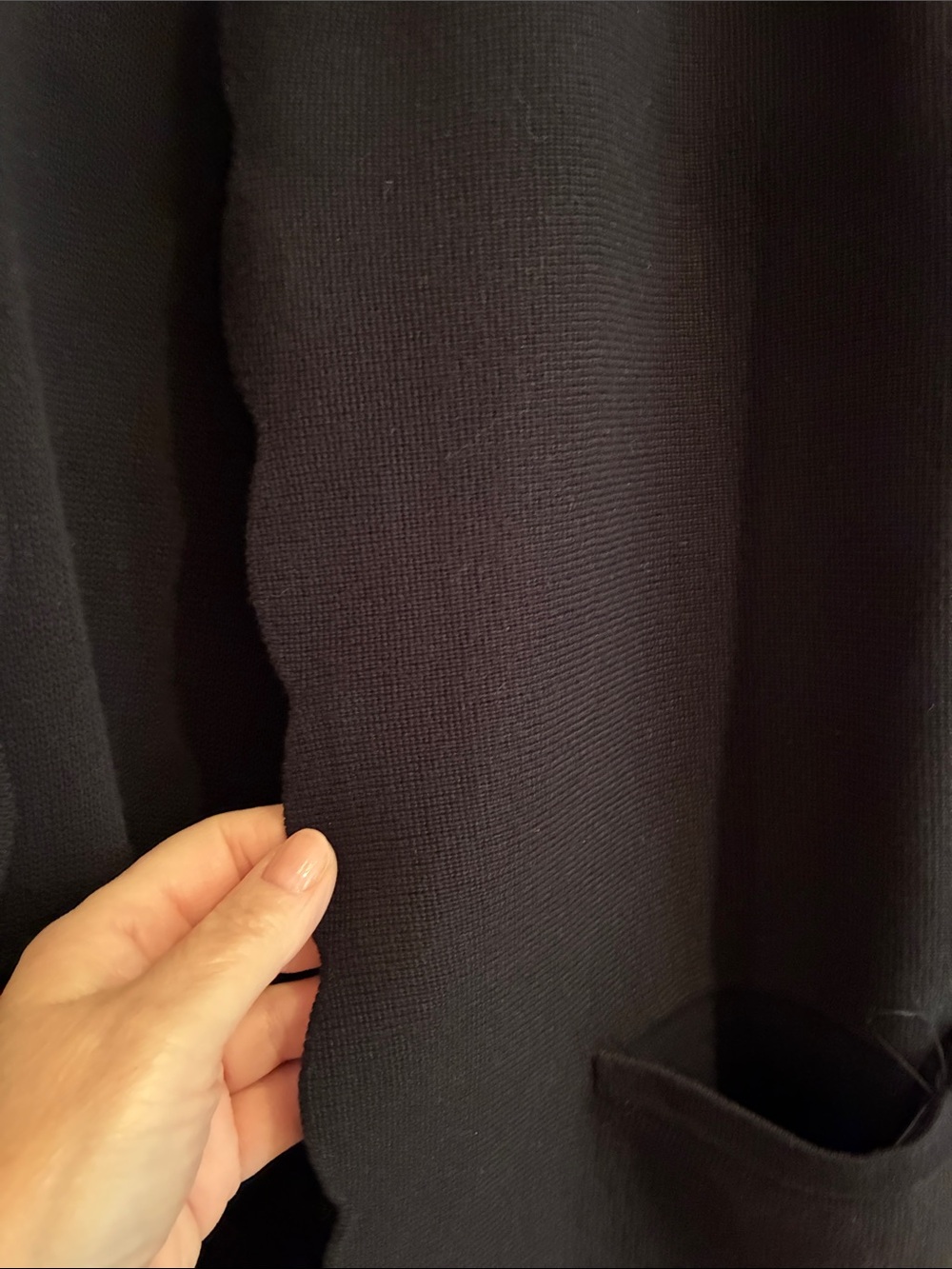 Talbots Black Knit Scallop-Trim Cardigan/Open Jacket NWT - Picture 3 of 6